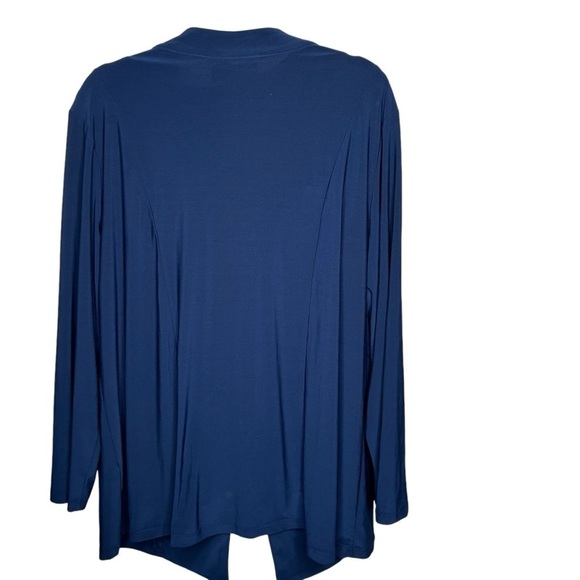 New ANTTHONY Gold Button Trim Military Jacket Women's Size 1X Navy Blue & Tank - Picture 4 of 7